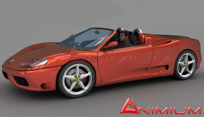 Ferrari 360 spider 3d model