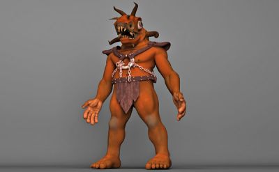 chained monster 3d model