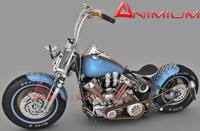 Harley Davidson Knucklehead 3d model