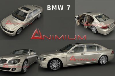 BMW 7 3d model rendering