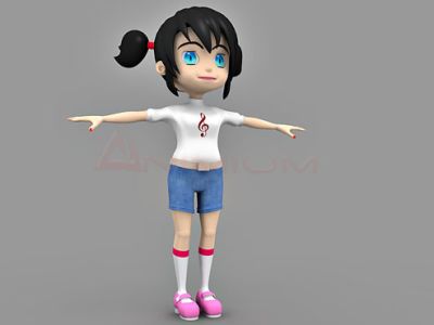 Zoey 3d character model