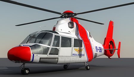 Eurocopter AS365 Dauphin 3d model