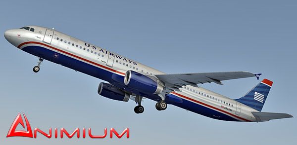 Airbus A321 US Airways – texture