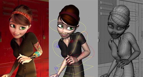 Mery female 3d Character rig