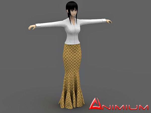Asian Girl 3d character