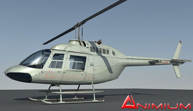 Bell 206 Jet ranger helicopter 3d model