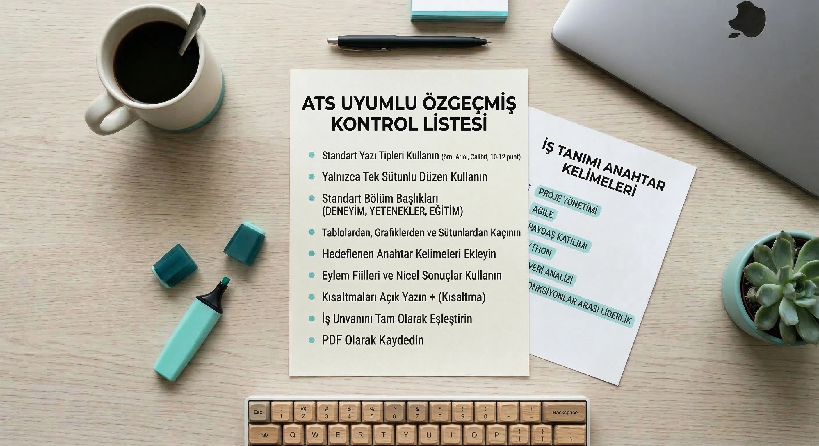 ATS uyumlu CV kontrol listesi