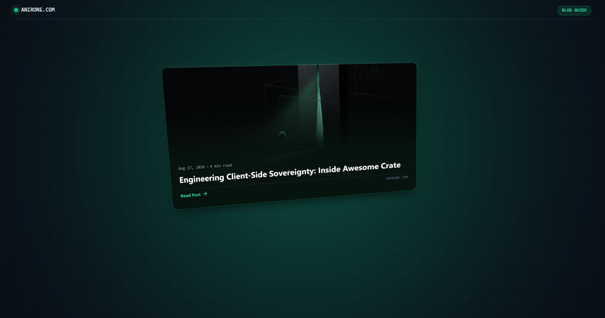 Preview card for Engineering Client-Side Sovereignty: Inside Awesome Crate's Zero-Upload Browser Architecture