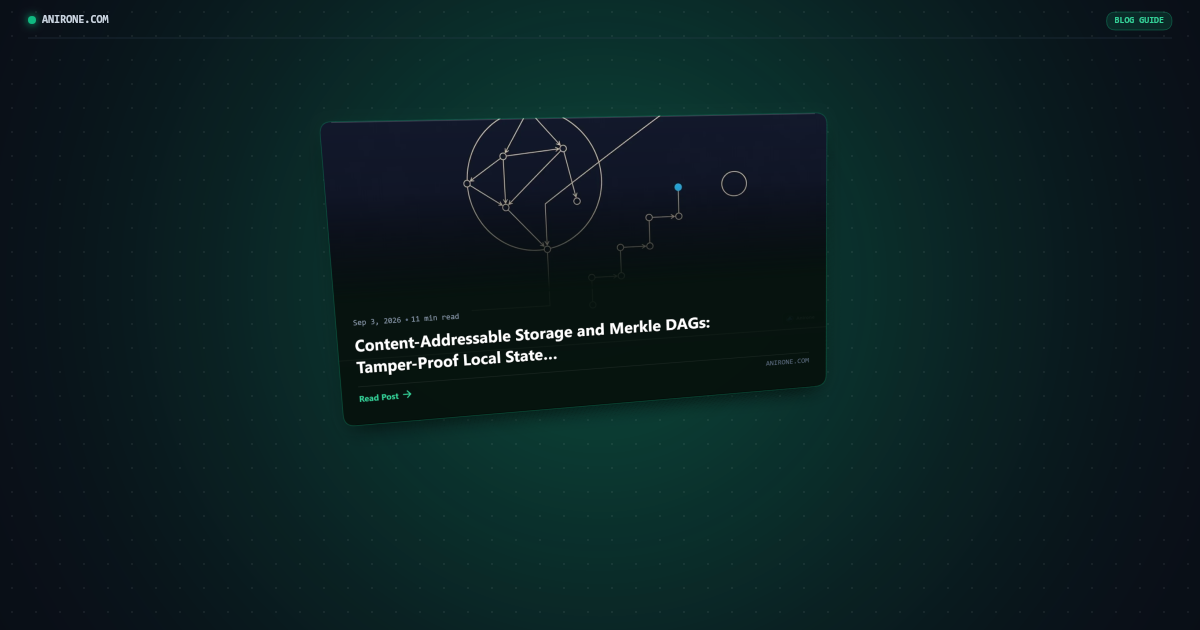 Preview card for Content-Addressable Storage and Merkle DAGs: Tamper-Proof Local State