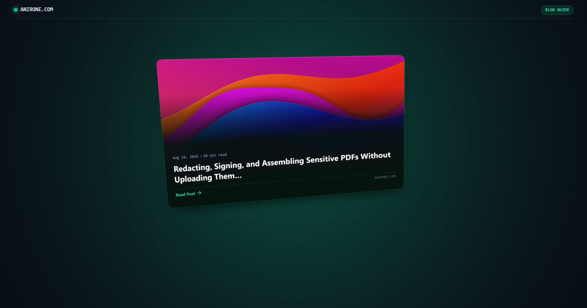 Preview card for Redacting, Signing, and Assembling Sensitive PDFs Without Uploading Them