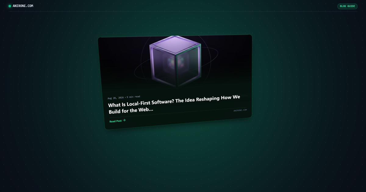 Preview card for What Is Local-First Software? The Idea Reshaping How We Build for the Web