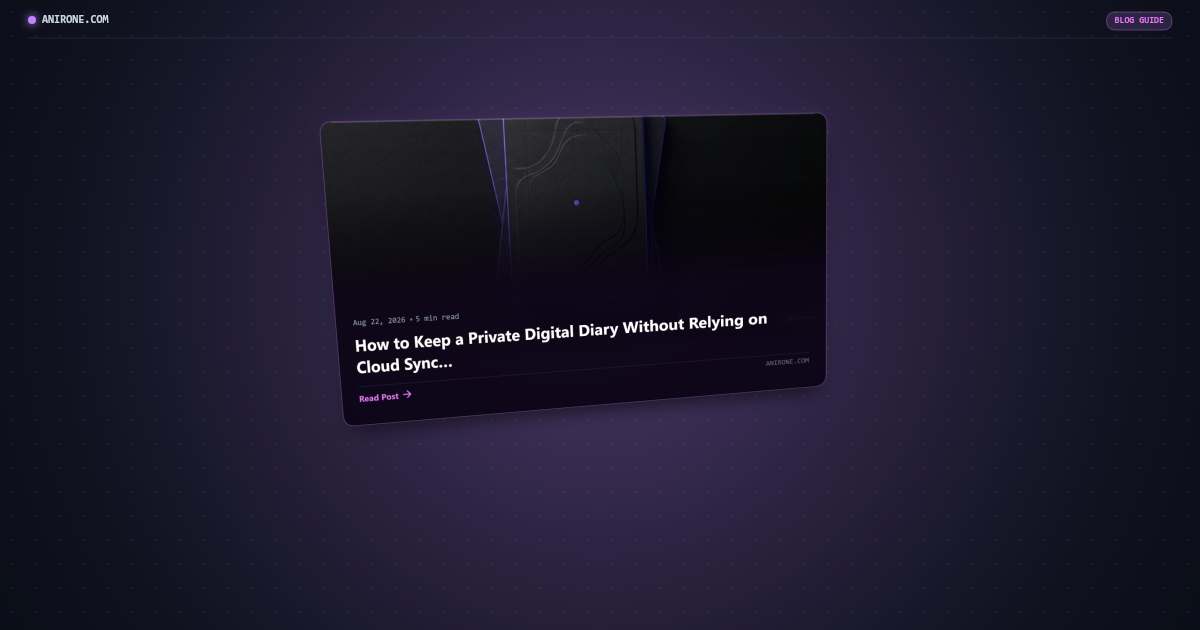 Preview card for How to Keep a Private Digital Diary Without Relying on Cloud Sync