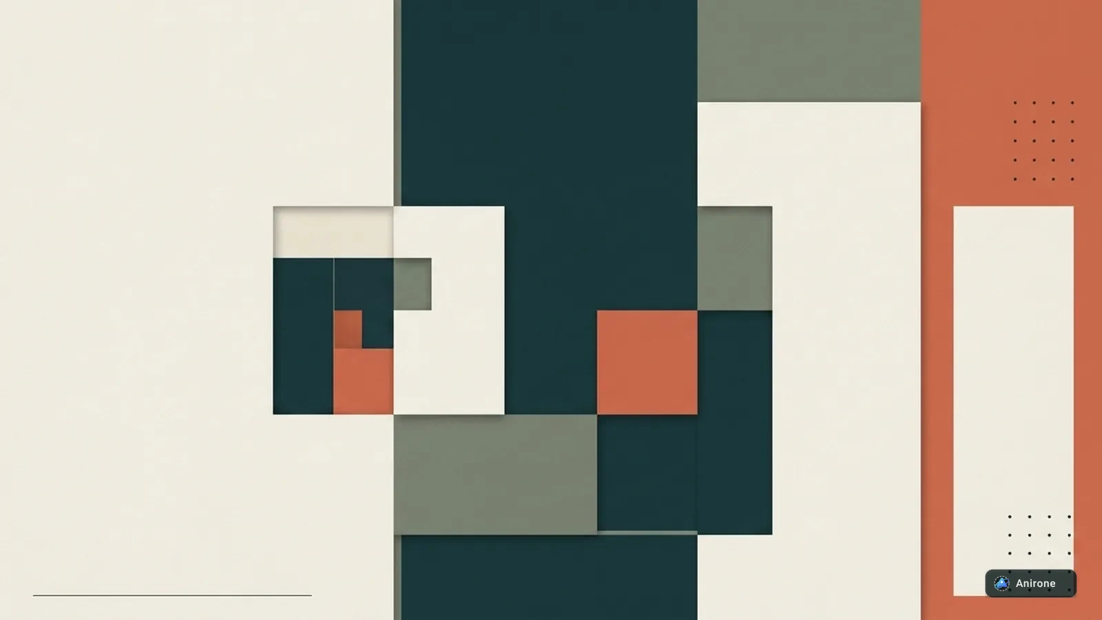 Modernist Bauhaus graphic composition of modular binary storage partitions and tactile color fields