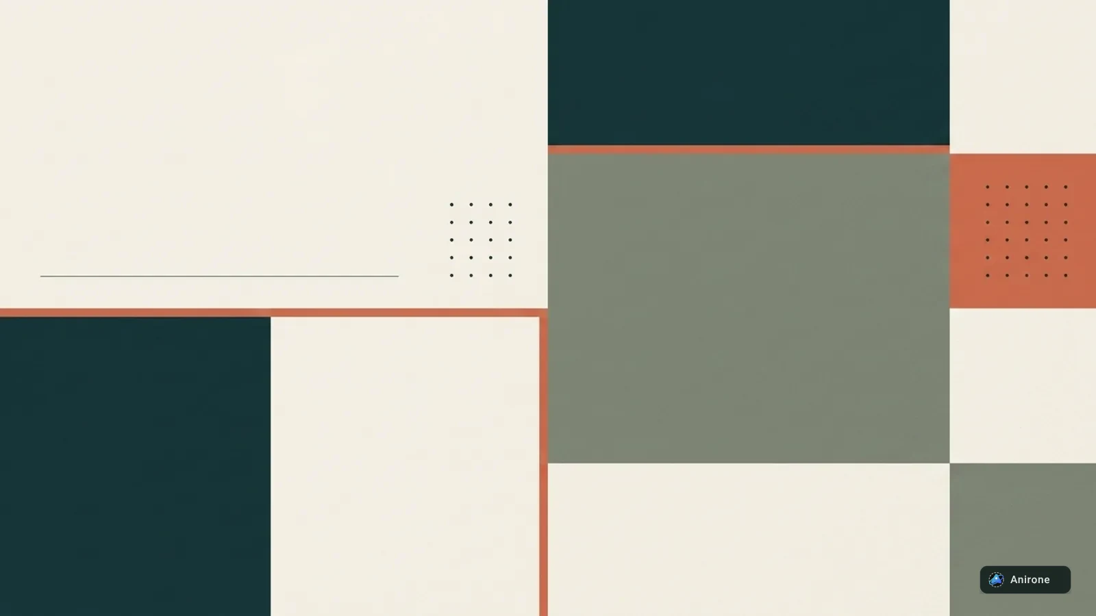 Bauhaus modular 2x2 grid blocks with warm illuminated seams illustrating multi-up document layout