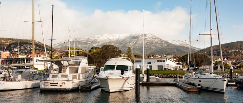 Wide-angle with Mt Wellington in the background.