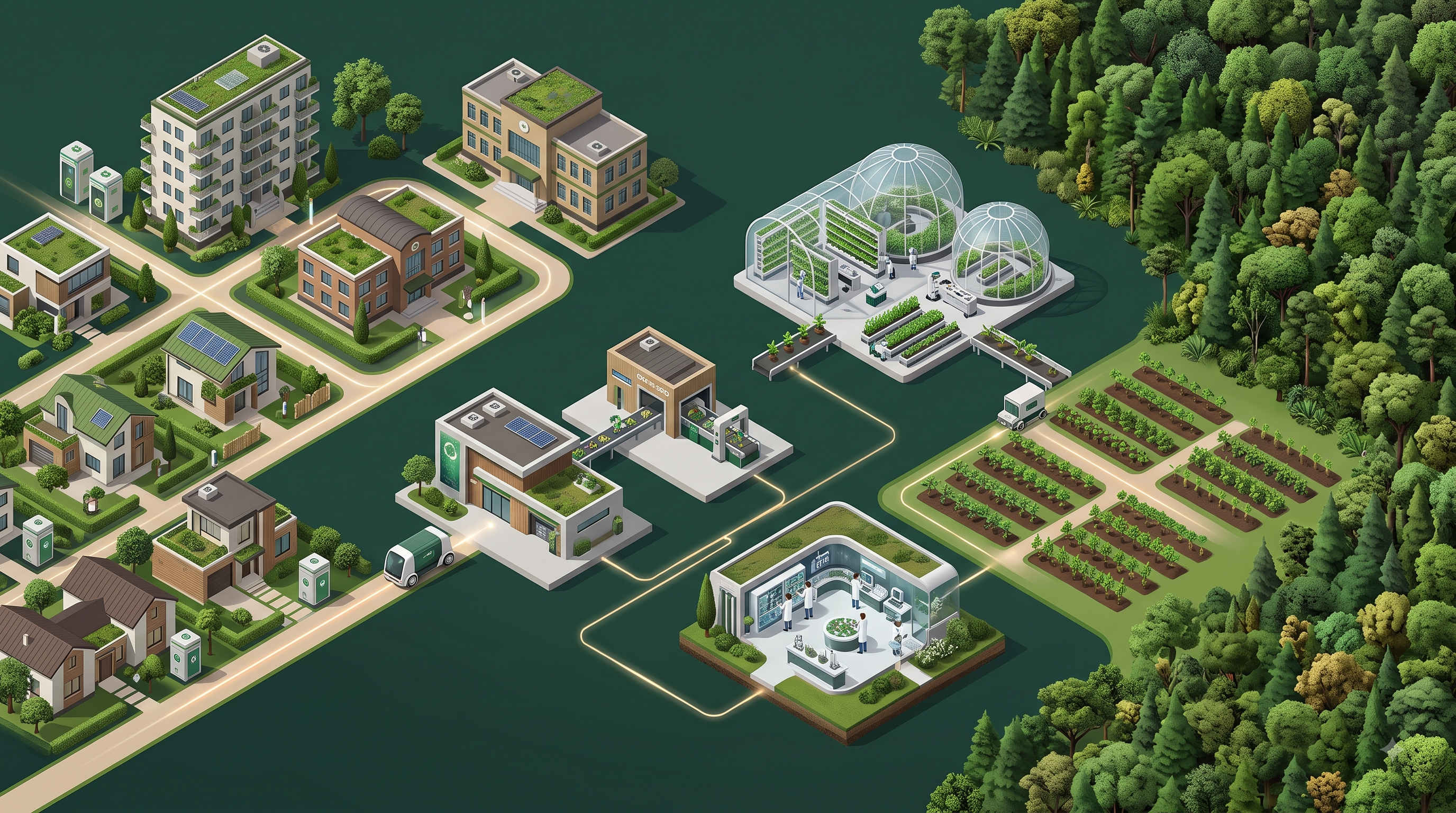 3D Isometric Seed Recovery Ecosystem Diagram