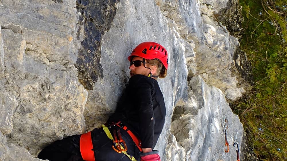 Photo de cours d'escalade