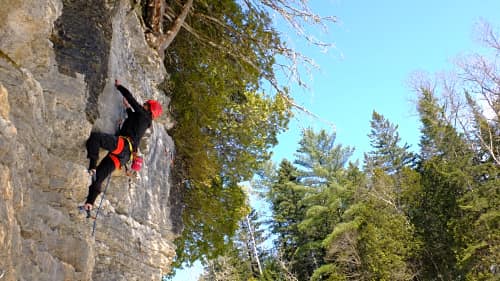 Photo de cours d'escalade