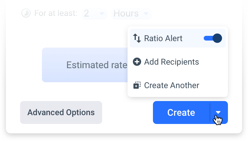 Anodot ratio alert