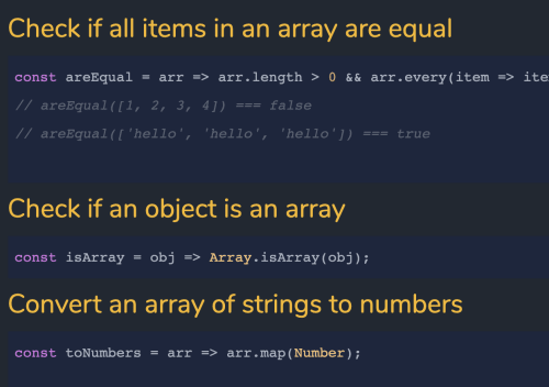 JavaScript utilities - Single line of code