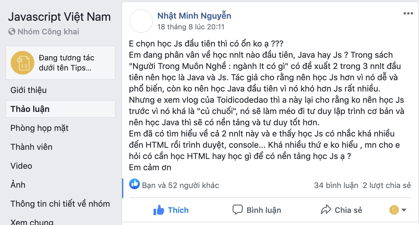 Học ngôn ngữ lập trình nào đầu tiên?