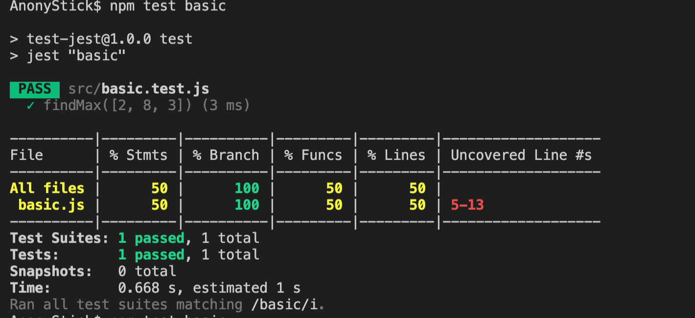 unit test nodejs with jest