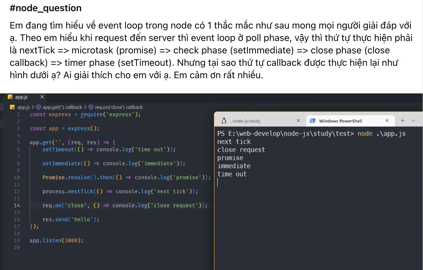 Event loop nodejs 