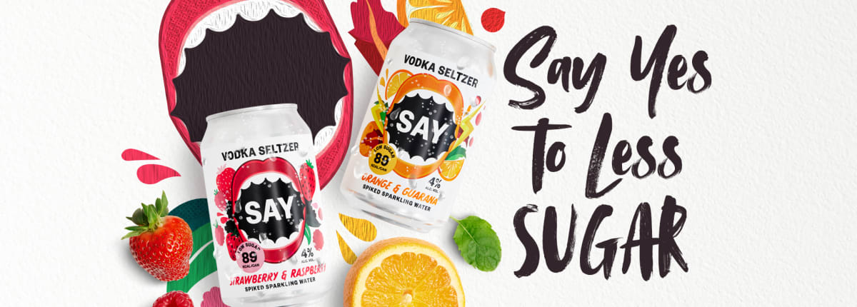 SAY Seltzer - keyart illustrated