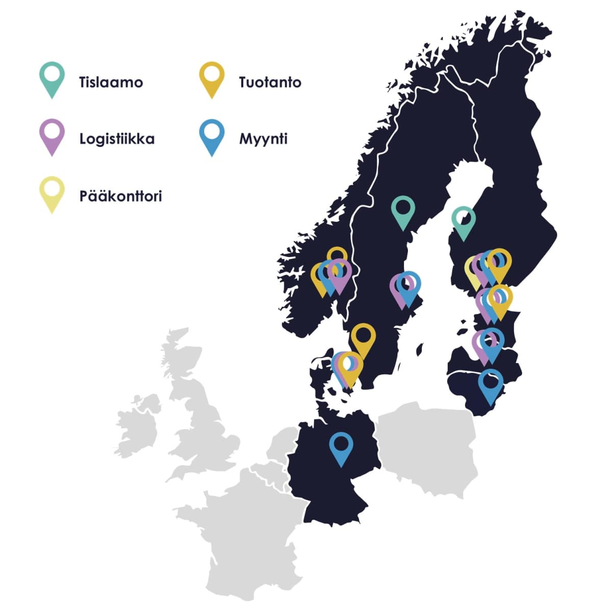 Anora toimipisteet - kartta FI