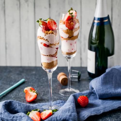 Dessert till alla hjärtans dag med Champagne