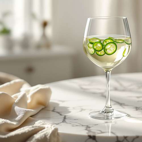 Jalapeño Sauvignon Blanc - skivad jalapeño i vitt vin.