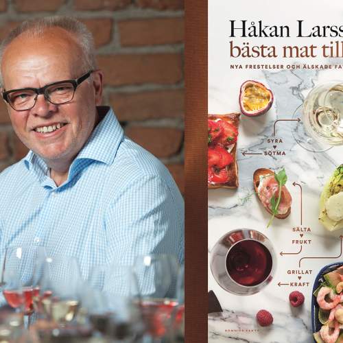 Mat- och dryckesjournalisten Håkan Larsson med sin bok