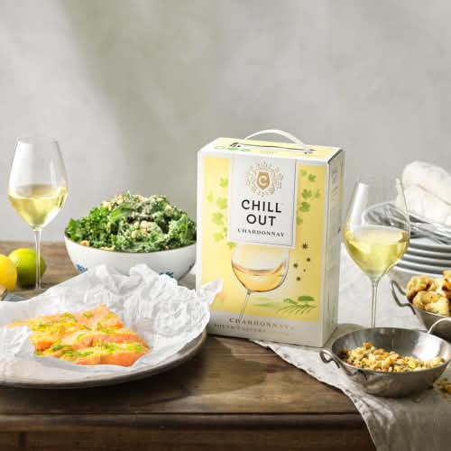 Vitt vin på box, CHILL OUT Chardonnay.