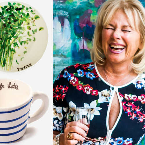 Keramikern Agneta Livijn med kopp och fat