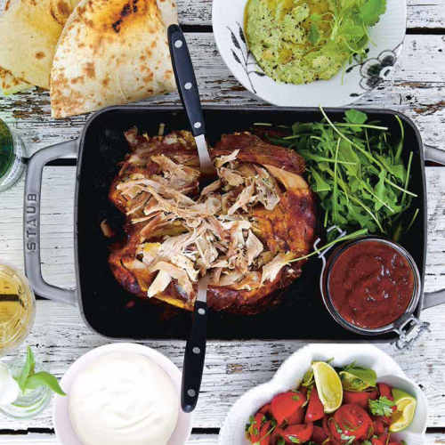 Pulled chicken i ugn.