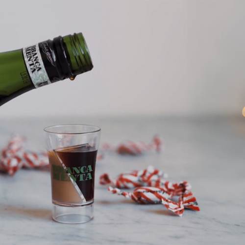 Menta Rula, shot med Brancamenta