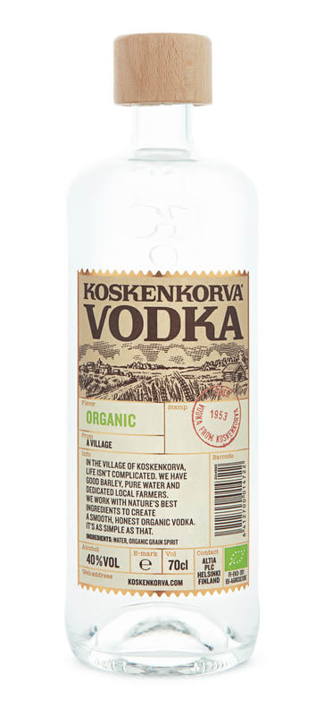 Koskenkorva Vodka Organic 40% 70 cl | Nordic Spirits | Nordic Spirits