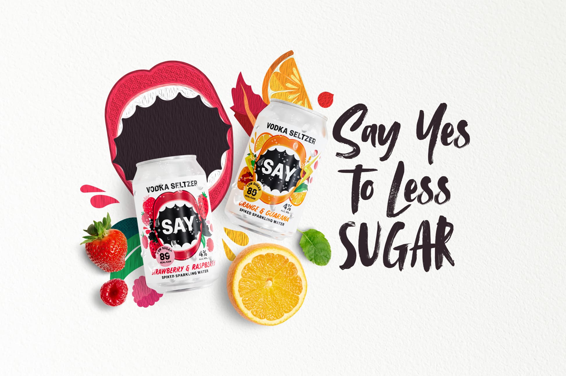 SAY Seltzer - keyart illustrated
