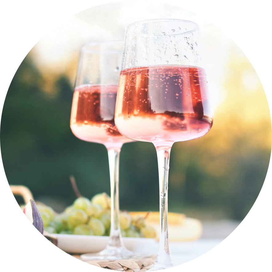 Anora brand - rose glasses - round image