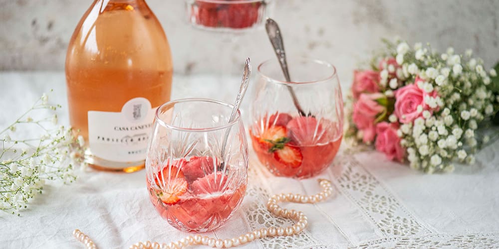 Vaarkasorbett rose proseccoga 