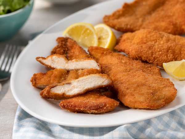 Kycklingschnitzel i airfryer - enkelt recept.