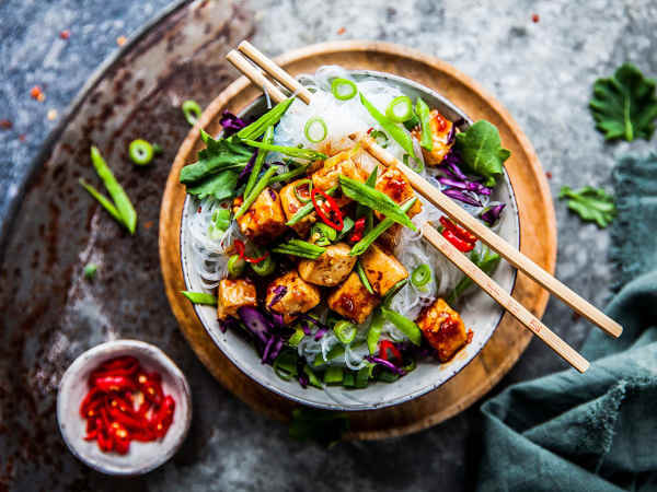 Krispig tofu i sötsur sås