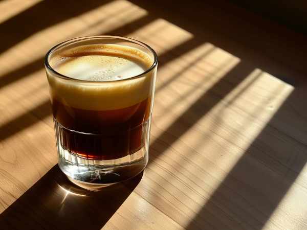 Carajillo med vaniljlikör - enkel kaffedrink.