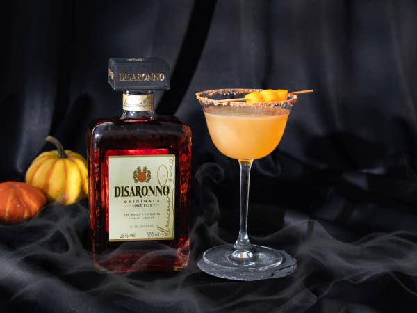 Pumpkin Disaronno Margarita, halloweendrink med pumpa.