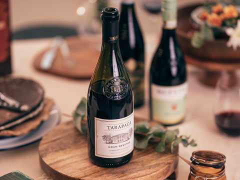 Tarapaca gran reserva cabernet sauvignon pöydällä