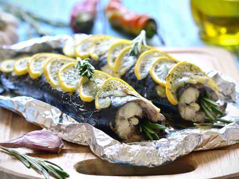 Foliebakad makrill med citron