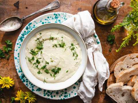 Krämig vichyssoise.