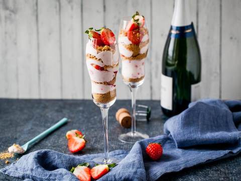 Dessert till alla hjärtans dag med Champagne