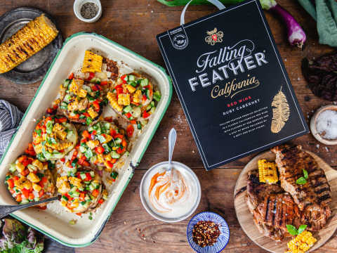 Grillad fläskkarré med Falling Feather.