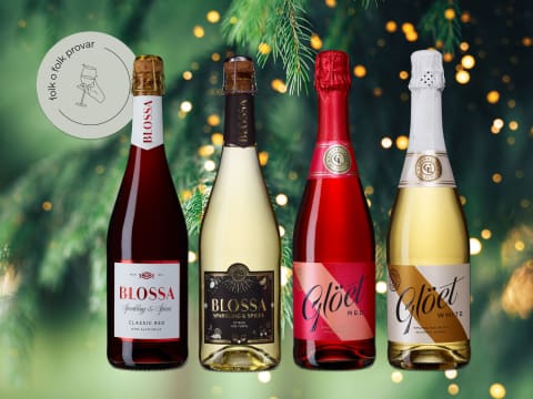 folk o folk provar glubbel från Blossa och Glöet.